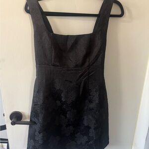 Lulu's Black Floral Mini Dress